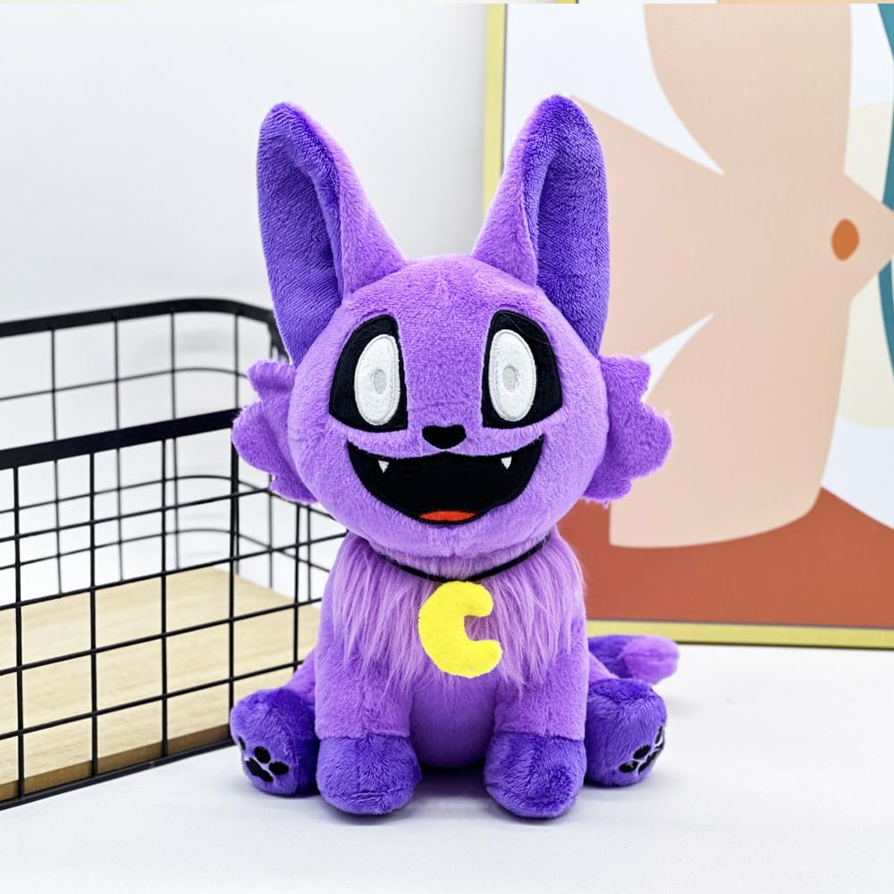 Amazon.co.jp: smiling critters 恐怖動物シリーズ 紫猫のぬいぐるみ